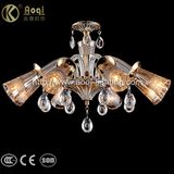 Modern Style Amber Crystal Chandelier Light