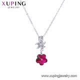 44308 Crystals From Swarovski Jewelry Fashion Gold Plated Flower Drop Pendant Necklace
