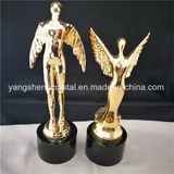 High-End Home Art Crafts Metal Angel Crystal Trophy