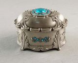 Metal Jewelry Storage Box with Acrylic
