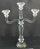 Crystal Candle Holder with Three Poster for Wedding Decoration
