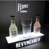 LED Single Acrylic Wine Bottle Holder with Sign