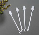 White PS Plastic Coffee Spoon