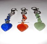 Fashion Natural Crystal Amethyst Keyring Jewelry Pendant