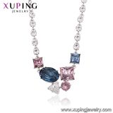 Necklace-00495 Xuping The Price of Gold Necklace in Taiwan Crystals From Swarovski Newest Jewelry