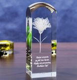 Unique Clear with 3D Logo Crystal Cube