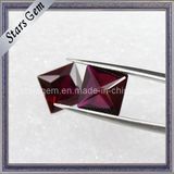 Garnet Square Brilliant Cut Cubic Zirconia