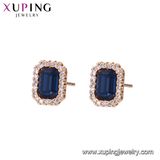Xuping New Designs Gray Color Handmade Crystals From Swarovski Big Stone Luxury Earrings