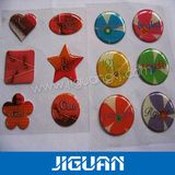 Free Sample Logo Design Colorful Crystal 3D Doming Epoxy Sticker