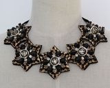 Fashion Crystal Chunky Bib Costume Choker Necklace Collar (JE0015)