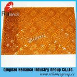 4mm Amber/Grey/Bronze Flora/Nashiji/Karatachi Patterned Glass