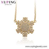 44671 Xuping Fashion 24K Gold Color Scrub Bead Necklace