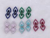 Wholesale Brazilian Colorful Crystal Stud Earring Custom Designs