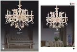 Jade Luxury Golden and White Crystal Chandelier Light
