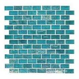 China Supplier Crystal Glass Mosaic Floor Light Blue
