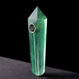 Smoking Hand Pipe Green Fluorite Hand Pipe Natural Material Smoking Pipe
