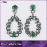 Brass Semi Joias Brazilian Crystal Drop Earrings