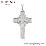 33779 Xuping Elegant Rhodium Imitation CZ Zircon Seashell Pearl Jewelry Pendant