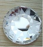 Round Flat Back Glass Stones Beads Frosted