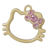 Customized Metal Kitty Cat Charms with Crystal