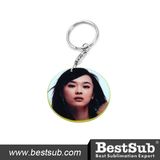 Bestsub Color Edged 39mm Round Plastic Personalized Keychain (PYA39C)