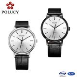 2016 Fashion Stainless Steel Mineral or Sapphire Glass Genuine Leather Unisex Watch