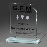 Jade Glass Clipped Corner Square Award (CA-1260)