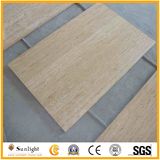 Natural Marble Stone, Polished Beige Roman Travertine Marble Flooring Tiles