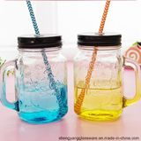 Hot Sell FDA Certification 16oz Glass Mason Cup with Handle