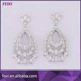 Latest White Gold Design Fashion Big Chandelier Earrings for Women