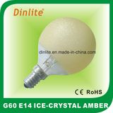 G60-Ice Crystal Amber Incandescent Bulb