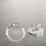 Beveled Circle Crystal Collection Round Paperweight (#72965)