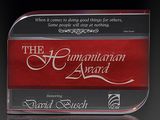 Red Crystal Rectangular Paperweight