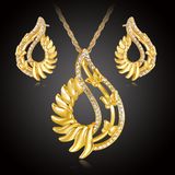 Austria Crystal Necklace Earrings Wholesale African Fashion Classic Jewelry Set