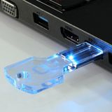 Blue Key USB Pen Drive LED Light Engraving Logo