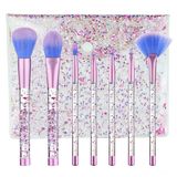 7PCS Liquid Glitter Crystal Handle Makeup Brush