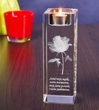 Clear Crystal Glass Cube with 3D Laser Engineering Vehicle for Business Gifts