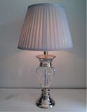 Phine 90199 Clear Crystal Table Lamp with Fabric Shade