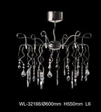 New Designed Metal Chandelier with Crystal Chains at Bottom