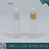 10ml Rectangle Shaped Clear Glass Essential Oil Dropper Bottle