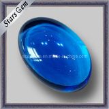 Natural Swiss Blue Topaz Oval Cabochon Semi Precious