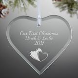 Personalized Crystal Glass Craft Party Holiday Home Xmas Tree Ornament Gift Present Ideas Christmas Decoration