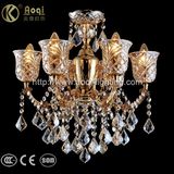 European Cognac K9 Crystal Chandelier Light