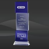 Threefold Blue Crystal Award (MPI-CR-A1118BU-10)