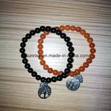 Semi Precious Stone Fashion Crystal Carnelian Aventurine Beaded Bracelet Jewelry