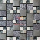 Gold Leaf Crystal with 304 Stainless Steel Mosaic Tile (CFM926)
