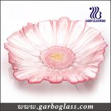 Flower Shaped Decorative Stock Glass Fruit Plate