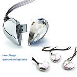 Crystal Heart Pink Jewelry Diamond USB Flash Drive 2.0