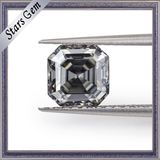 Various Size Grey Color Asscher Cut Moissanite Diamond