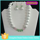 2016 Fashion Women Jewelry Chunky Flexible Crystal Pearl Beaded Necklace